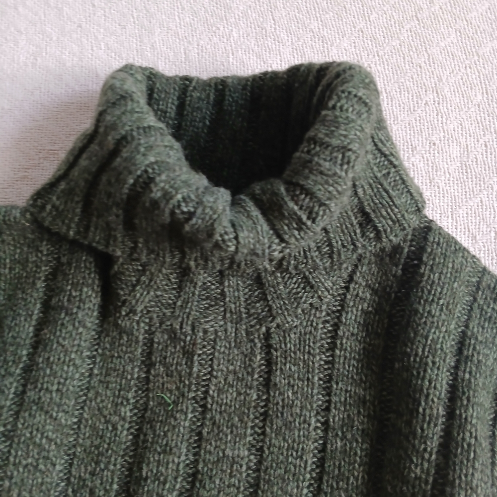 a&f ♡ 90s lambswool blend sweater vintage abercrombie and fitch large y2k green - Picture 3 of 9